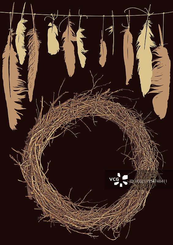 梦捕手主题的A4横幅图片素材