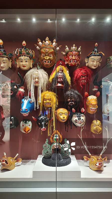 西藏博物馆藏戏面具图片素材