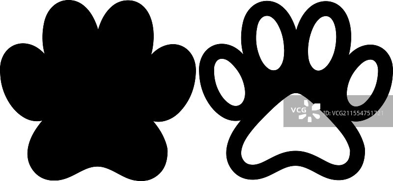 白色背景上的狗爪图标设计图片素材