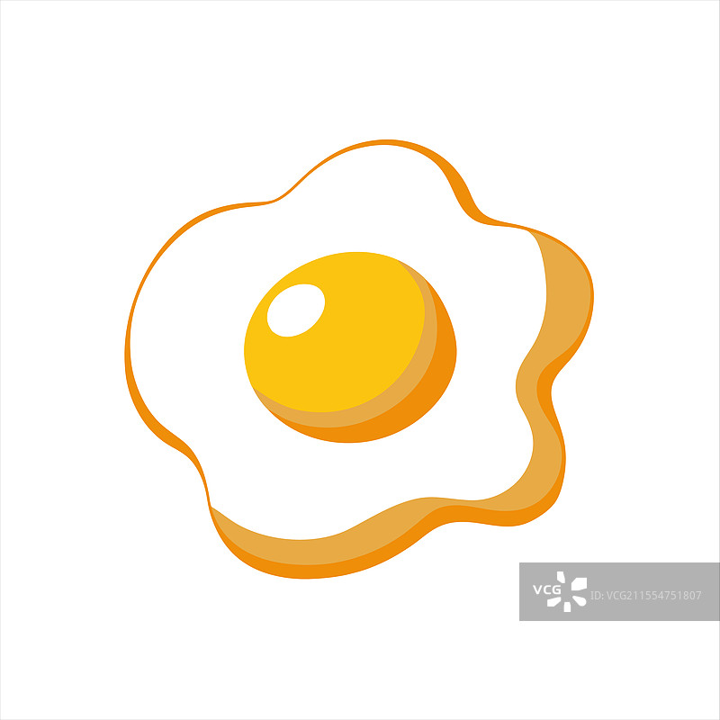 完美煎蛋的剪贴画，适用于食品主题图形图片素材