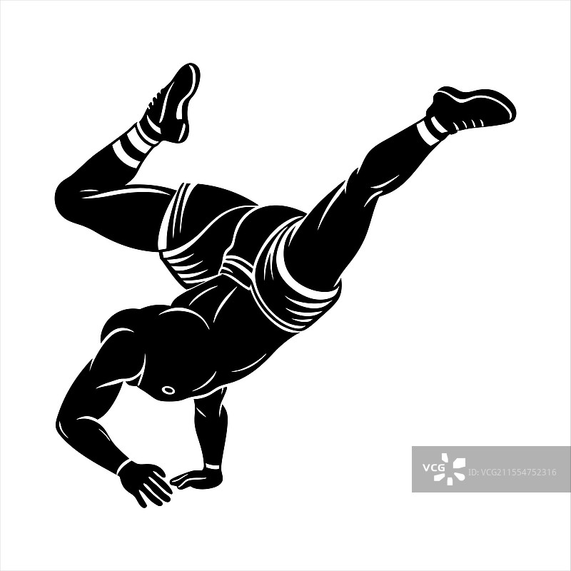 摔跤手抬起双腿图片素材