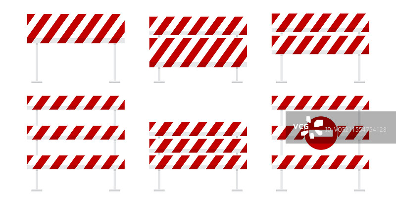 警告设备与障碍物、警戒带和图片素材