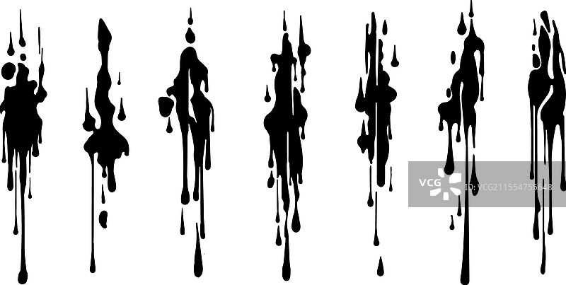 液体流淌的滴落颜料图片素材