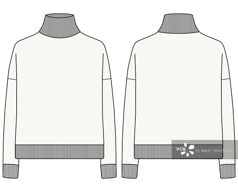 女款高领毛衣图片素材