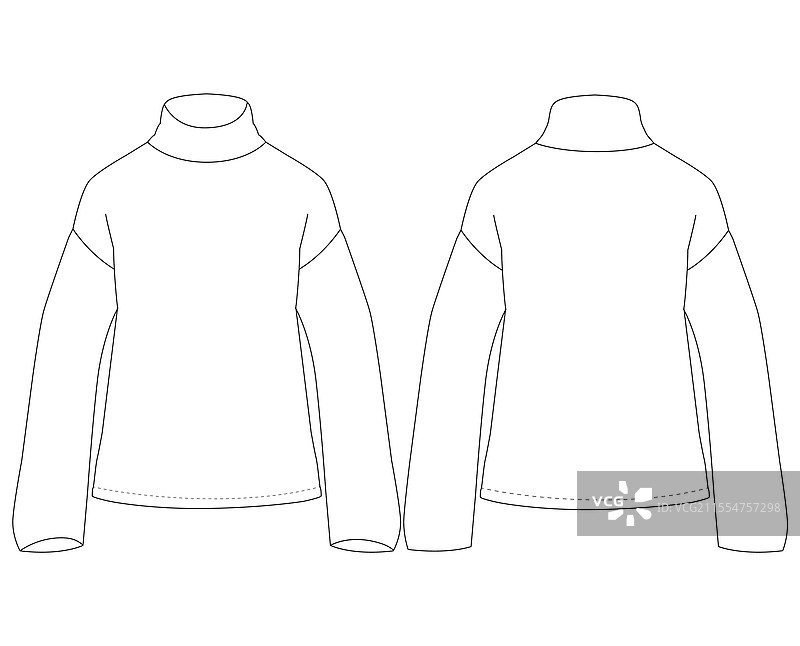 女款高领毛衣图片素材