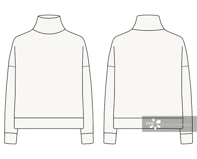 女款高领毛衣图片素材