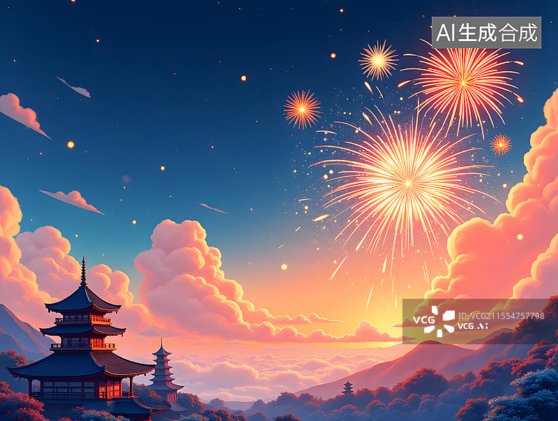 【AI数字艺术】世界自闭症日梦幻云朵童话想象力壁纸背景图片素材