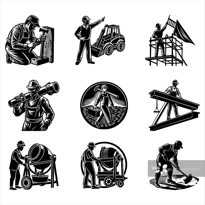 建筑工人图片素材