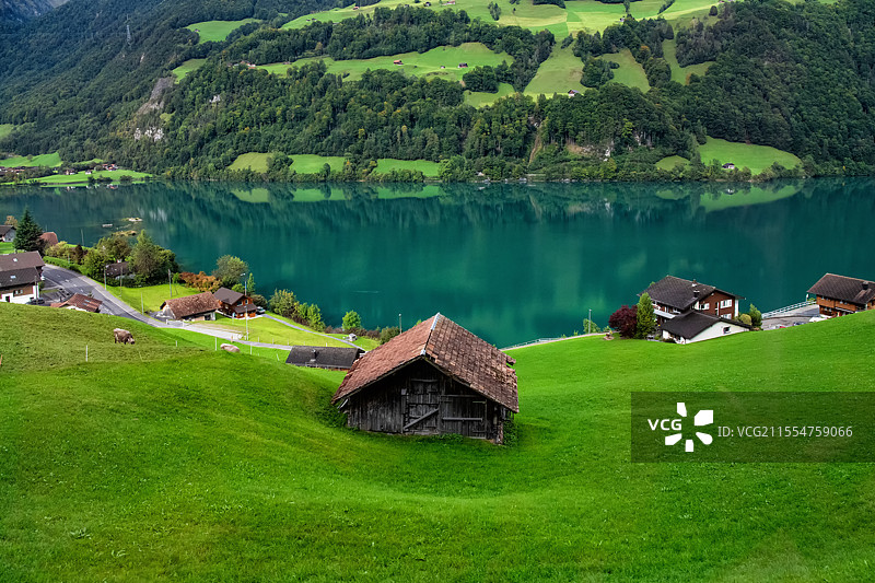 Lungern, Switzerland 瑞士龙疆小镇图片素材
