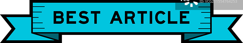 带有“最佳文章”字样的丝带标签横幅图片素材