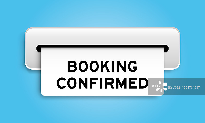 白色优惠券横幅，上面写着“预订确认”图片素材