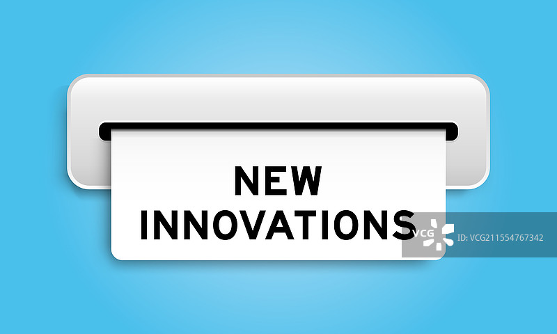 白色优惠券横幅，上面写着“新创新”图片素材