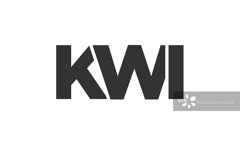强大而现代的KWI标志设计模板图片素材