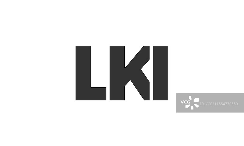强大而现代的LKI标志设计模板图片素材