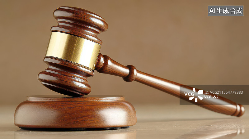 【AI数字艺术】法槌和天平的正义之光图片素材
