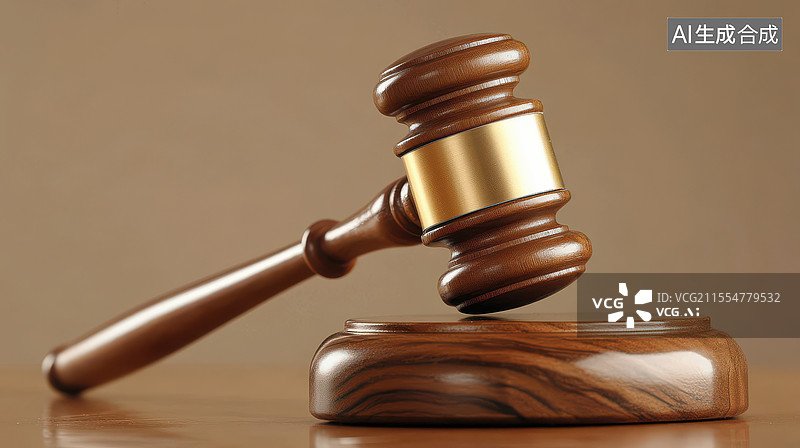 【AI数字艺术】法槌和天平的正义之光图片素材