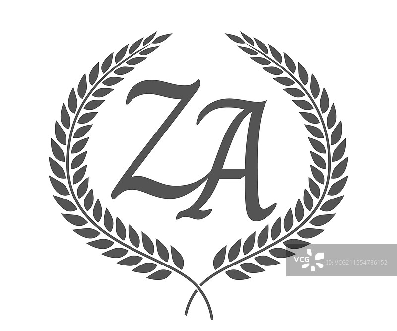 字母Z和A的ZA字母组合标志设计图片素材