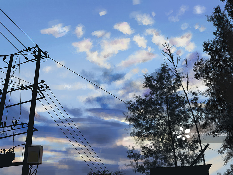 风景插画图片素材