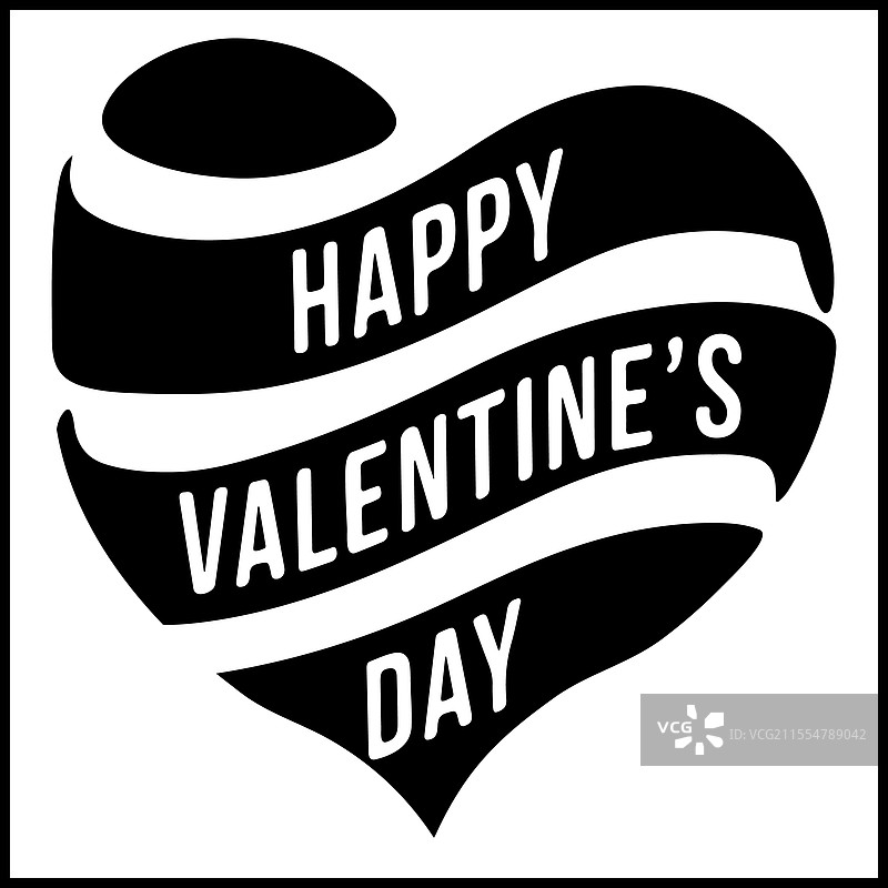 情人节快乐的排版问候贴纸图片素材