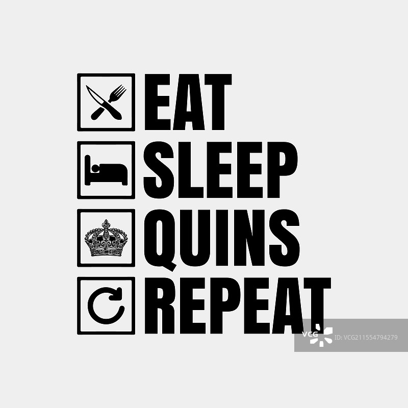 吃、睡、奎因斯、重复，哈雷奎因斯橄榄球图片素材