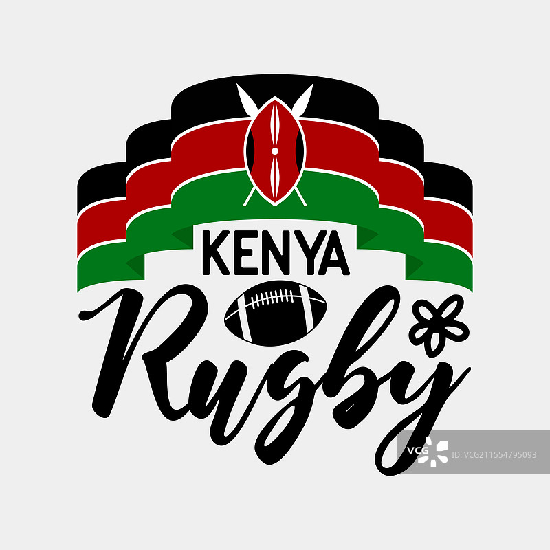 肯尼亚国旗橄榄球图片素材