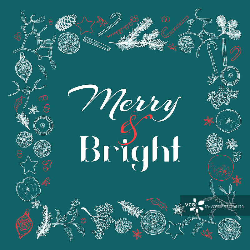 为圣诞节社交媒体设计的方形视觉图像图片素材