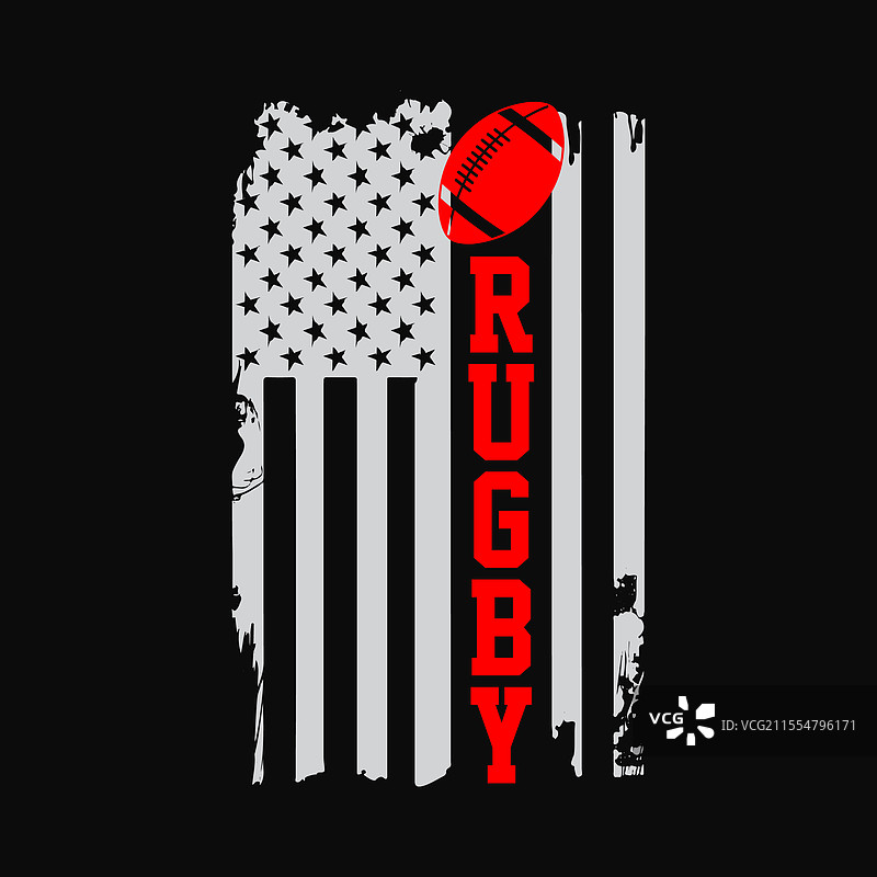 美国国旗复古橄榄球爱好者图片素材