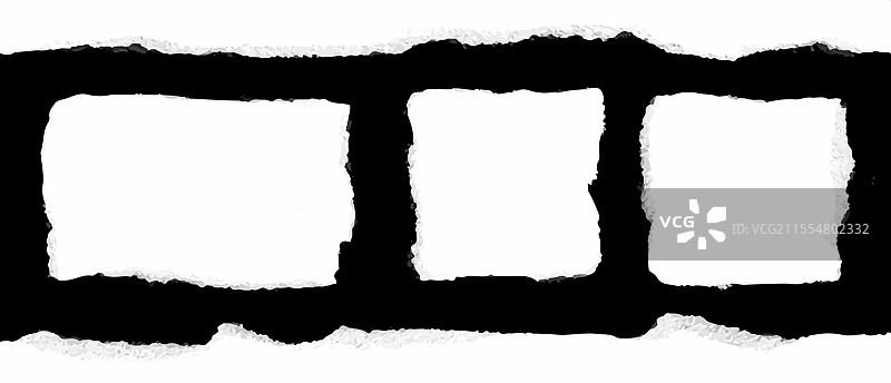 撕裂的纸片元素孤立展示图片素材