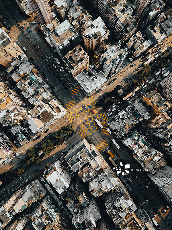 香港深水埗区城市风光航拍夜景图片素材