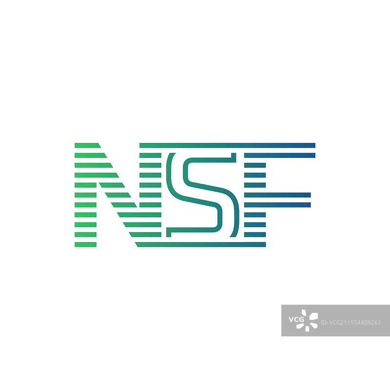现代NSF标志设计，字母NSF，极简风格图片素材