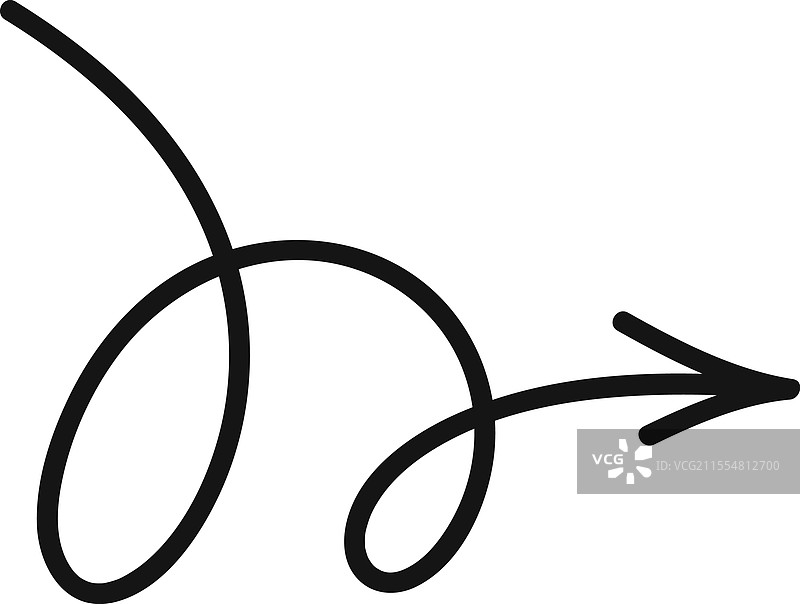 手写的黑色箭头涂鸦指示符图片素材