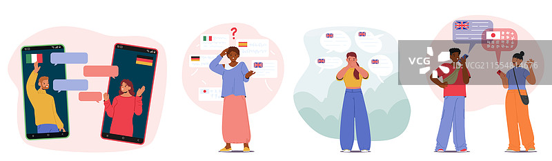 人们克服语言障碍的方式图片素材