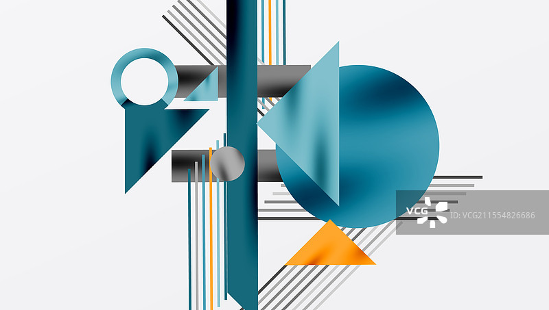 几何抽象背景，带有大胆的形状和图片素材