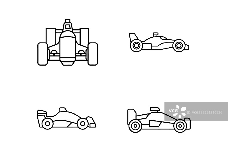 一级方程式赛车线条艺术图片素材