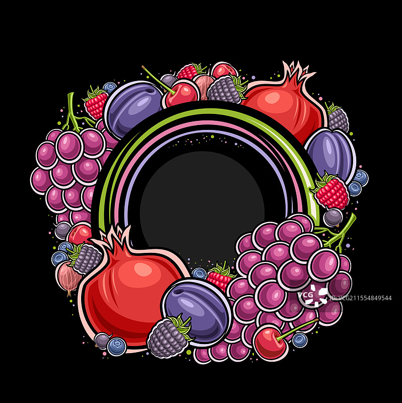 浆果框架图片素材