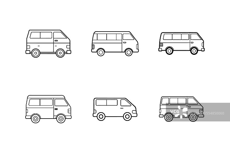 面包车线条艺术图片素材