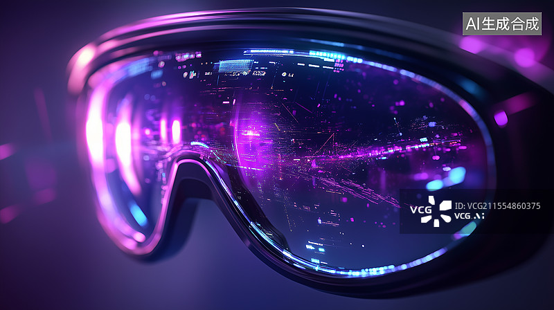 【AI数字艺术】未来风格AR眼镜场景图片素材