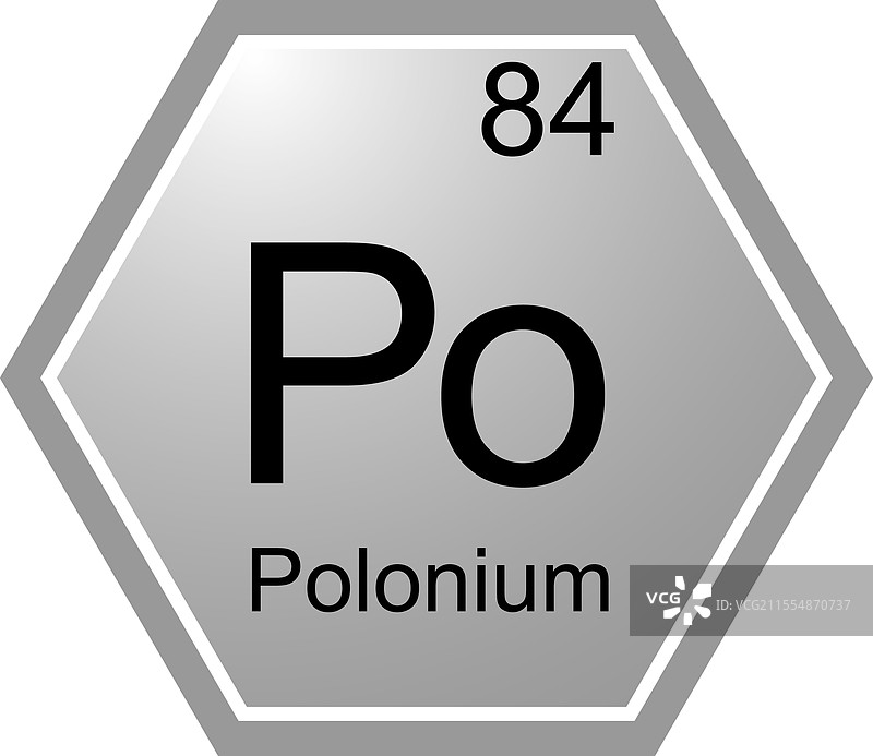 化学元素Po的符号是钋。图片素材