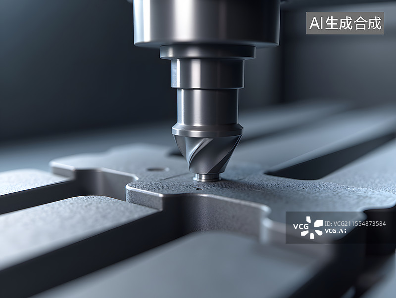 【AI数字艺术】工厂机床的精密加工生产背景图片素材