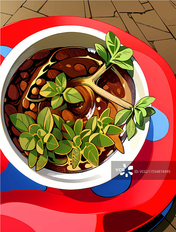 一碗咖啡豆和一勺咖啡豆图片素材