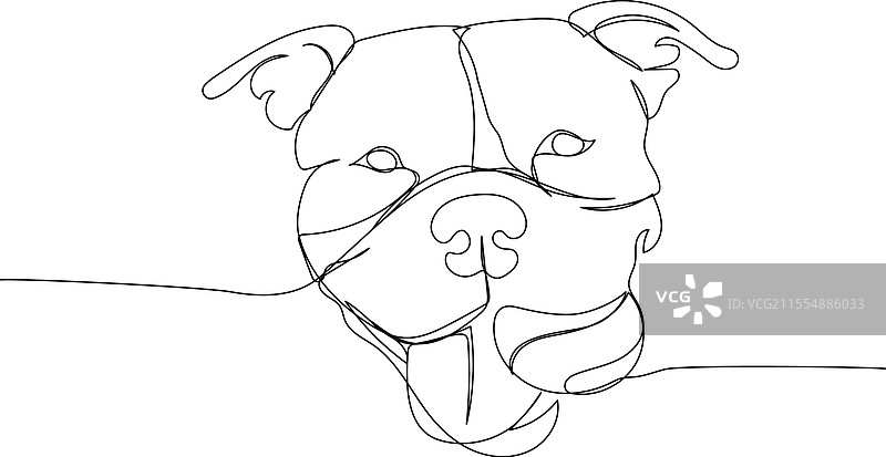 美国斗牛犬与球的肖像狗品种图片素材