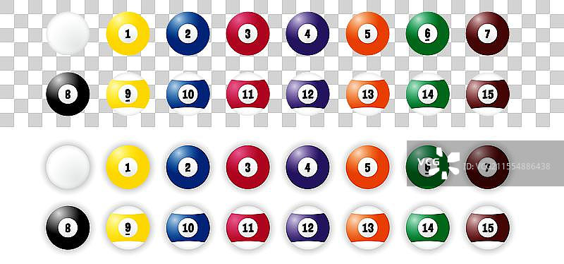 台球在三角架中排列图片素材