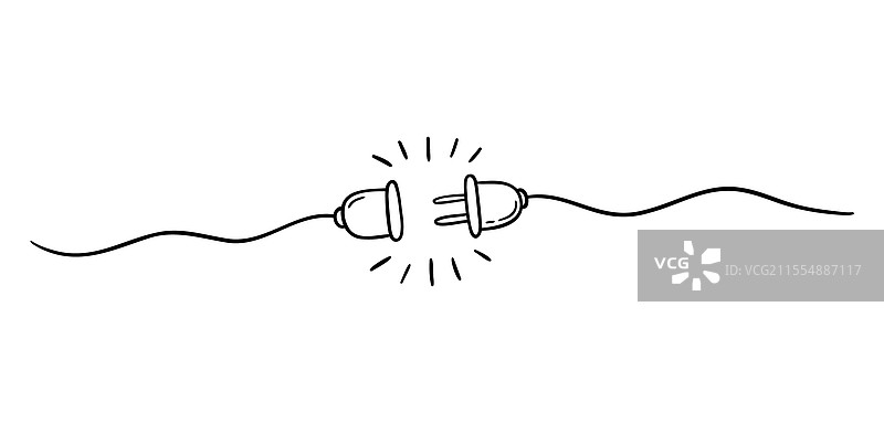 插头插入电源插座图片素材