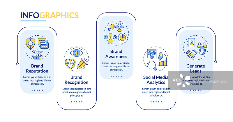 品牌社交声誉跟踪矩形图片素材