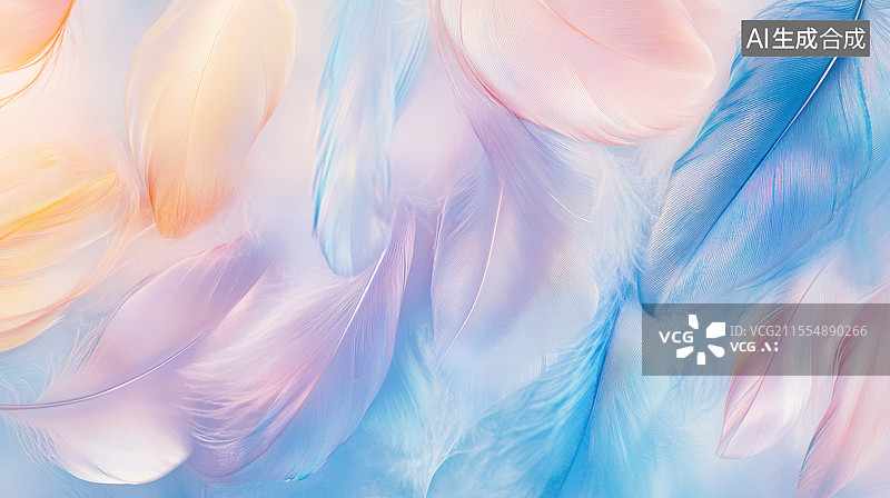 【AI数字艺术】羽毛特写图片素材
