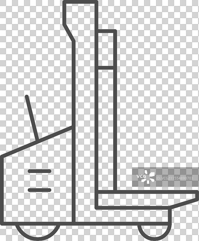 托盘堆垛机线条轮廓图标图片素材
