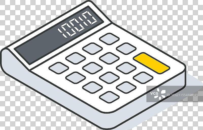 带有的计算器等距图图片素材