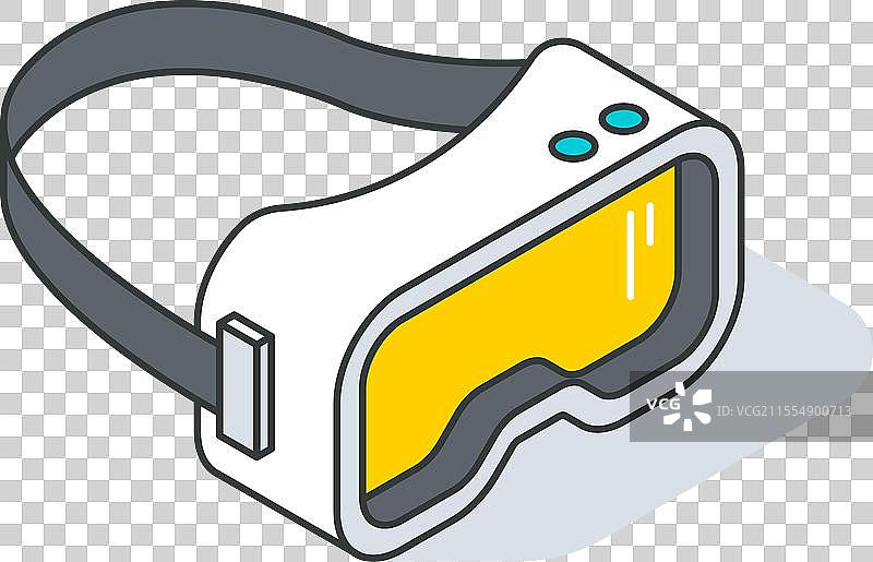 具有汽车设计的虚拟现实头盔图片素材