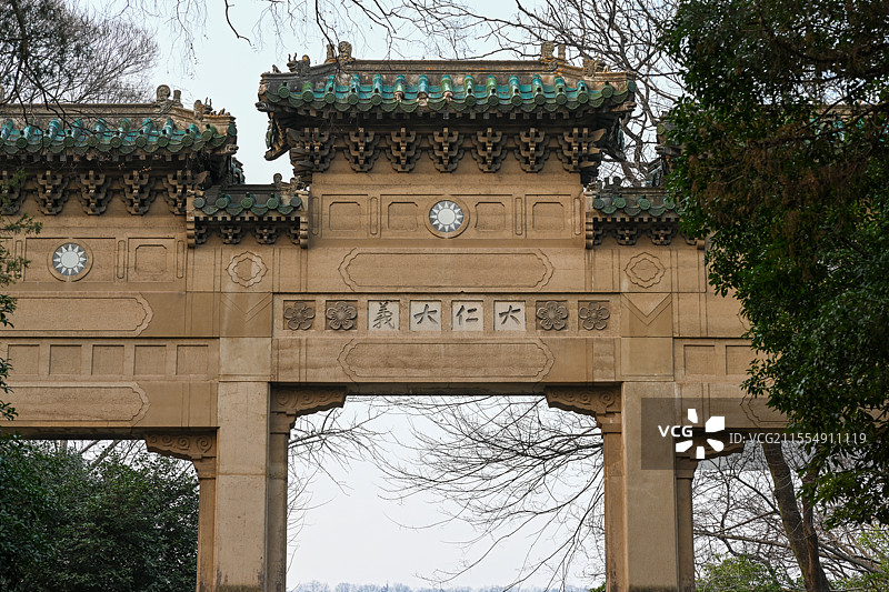 南京阵亡将士公墓牌坊图片素材