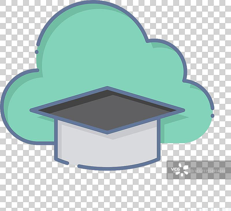 与学习相关的云教育图标符号图片素材